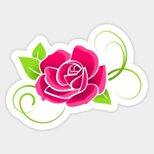 Rose Flower Sticker